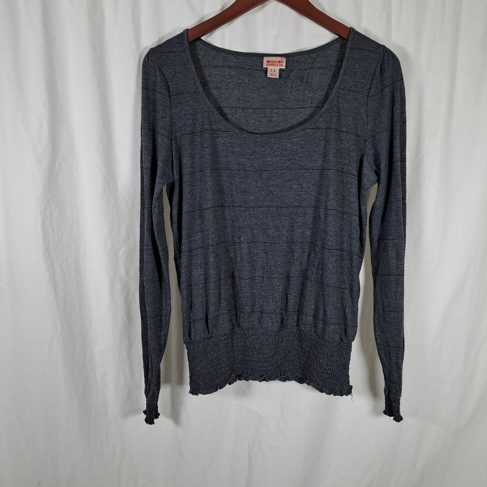 Mossimo Supply Co Charcoal Long Sleeve Top L